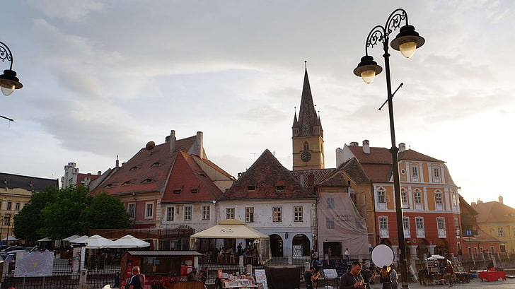 city, hermannstadt, landscape, medieval, oldtown, romania, sibiu, HD wallpaper