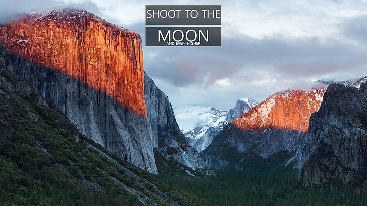 mountains, landscape, Yosemite National Park, El Capitan, cloud - sky, HD wallpaper