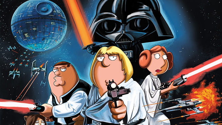 Family Guy Star Wars wallpaper, humor, human representation, arts culture and entertainment, HD wallpaper