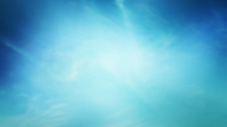 blue digital wallpaper, blue background, gradient, sky, low angle view, HD wallpaper