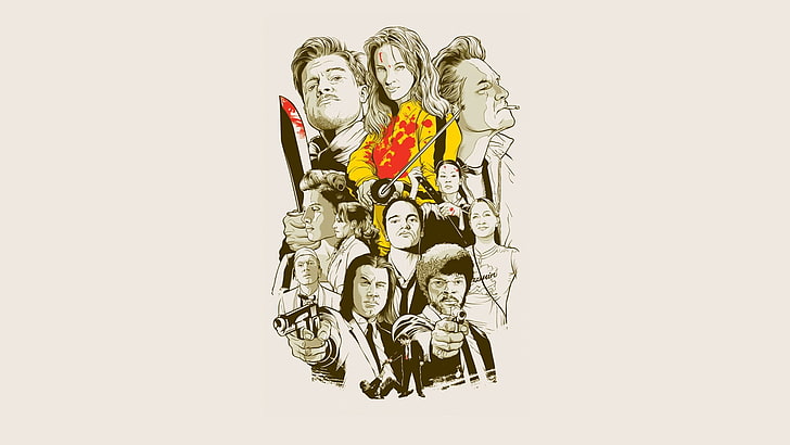 Kill Bill poster, movies, minimalism, Quentin Tarantino, people, HD wallpaper