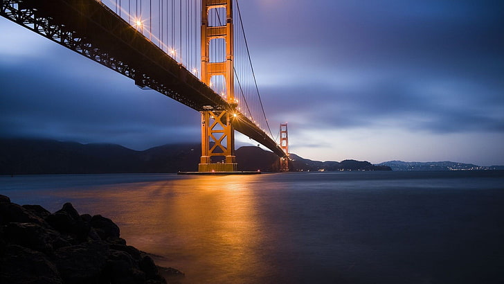 Golden Gate Bridge, cityscape, San Francisco, USA, photography, HD wallpaper