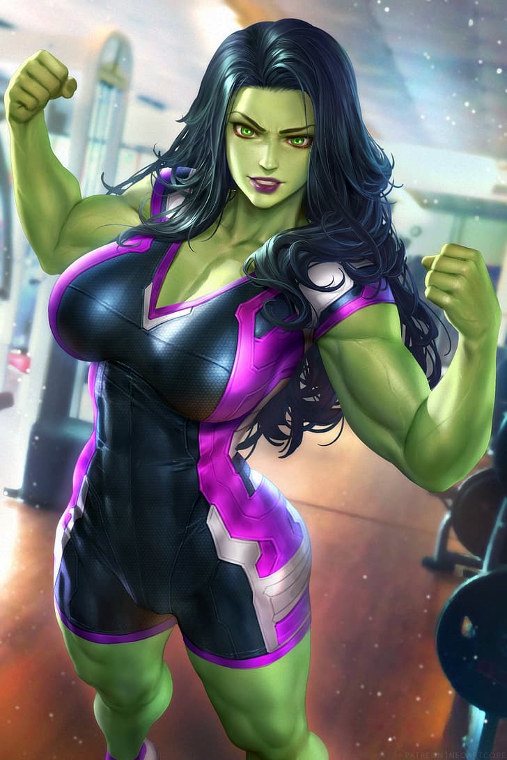 HD wallpaper: She-Hulk, Marvel Comics, 2D, artwork, drawing, fan art,  NeoArtCorE (artist) | Wallpaper Flare