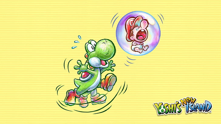 Video Game, Yoshi's New Island, Baby Mario, HD wallpaper