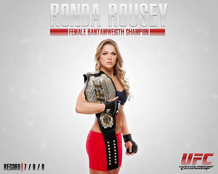 ronda rousey, text, communication, one person, young adult