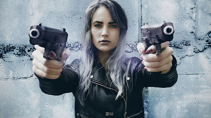 gun, weapon, women, 500px, Z STYLE Photography, girls with guns, HD wallpaper