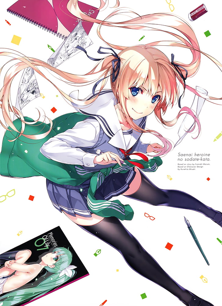 Saenai Heroine no Sodatekata, anime girls, Sawamura Eriri Spencer, HD wallpaper