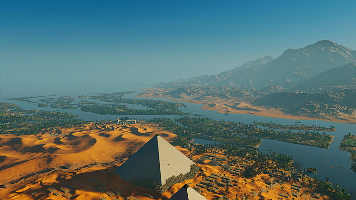 pyramid under blue sky, Assassin's Creed, Assassin's Creed: Origins