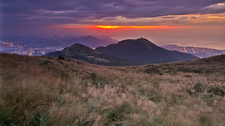 mountain sunset  hd, sky, environment, scenics - nature, cloud - sky