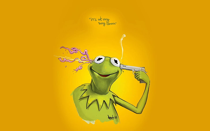 HD wallpaper: suicide sesame street kermit the frog 1440x900 Animals Frogs  HD Art | Wallpaper Flare