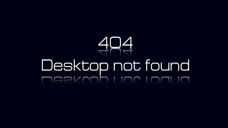 404 Desktop not found text on black background, 404 Not Found, HD wallpaper