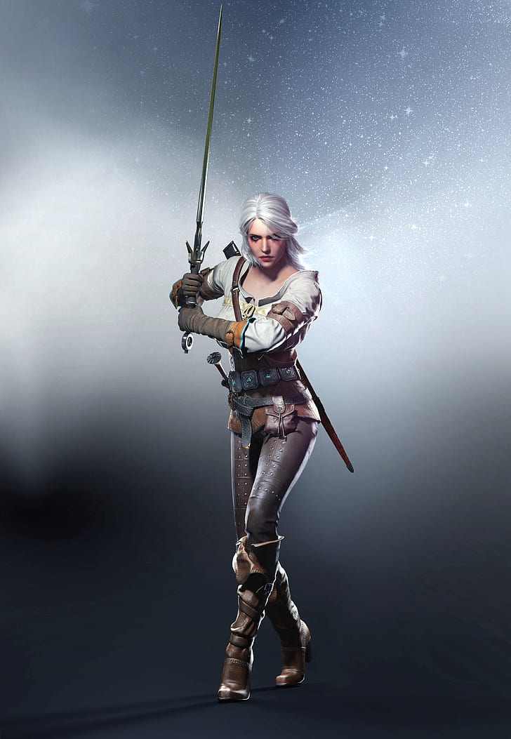 the witcher 3 wild hunt the witcher ciri, full length, one person