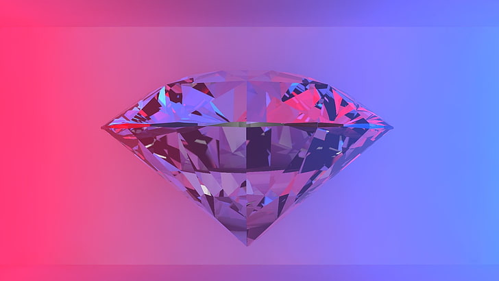 diamond wallpaper, Cinema 4D, diamonds, jewels, colored background, HD wallpaper