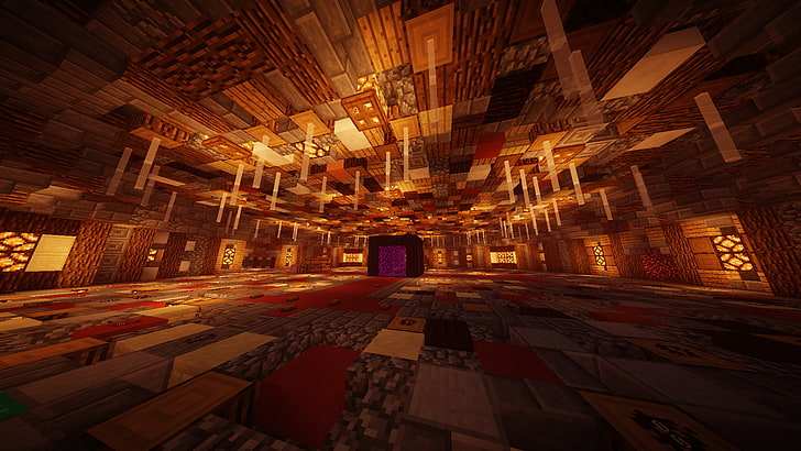 Minecraft, shaders, video games, architecture, built structure