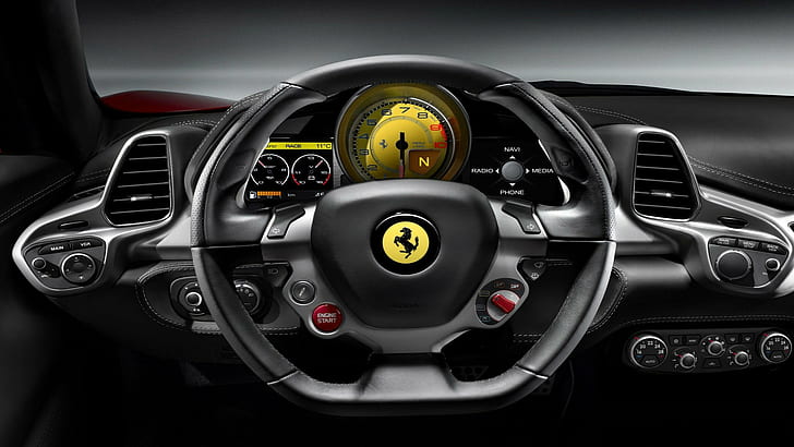 Hd Wallpaper Car Ferrari Control Interior Command Dashboard