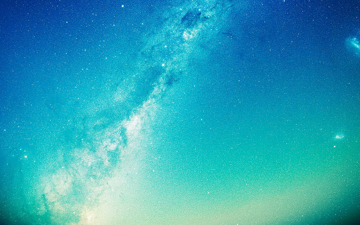 summer, green, night, revisited, star, space, sky, sea, water, HD wallpaper