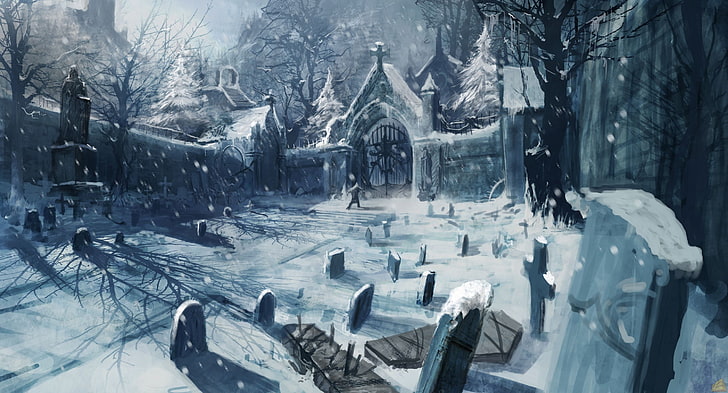 graveyard game graphic, Castlevania: Lords of Shadow, video games, HD wallpaper