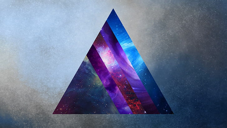 space, triangle, prism, HD wallpaper