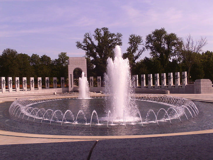 Fountain In Washington D.c., water, monuments, awesone, nature and landscapes, HD wallpaper