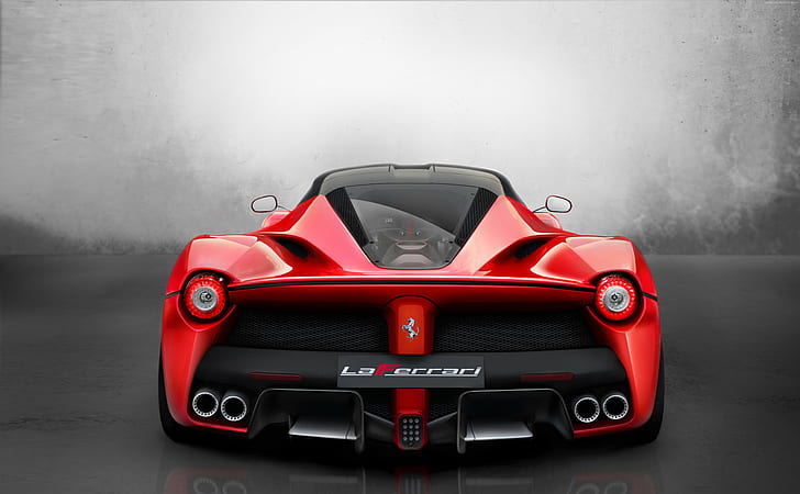 sports car, hybrid, back, F70, Ferrari, Ferrari LaFerrari, F150, HD wallpaper