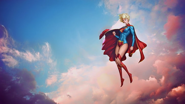 Supergirl wallpaper, Stanley Lau, Superman, superhero, superheroines