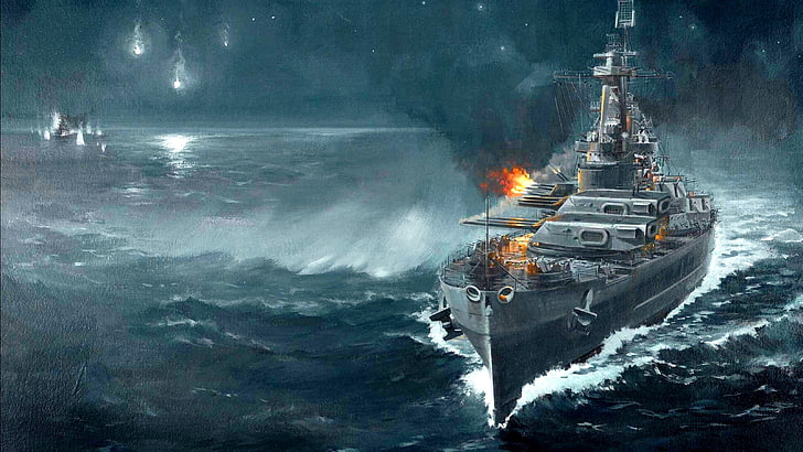 black and gray ship wallpaper, wows, world of warships, wargaming net, HD wallpaper
