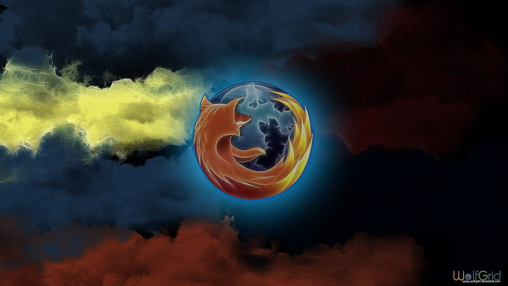 Mozilla Firefox, logo, company, colorful, open source, cloud - sky