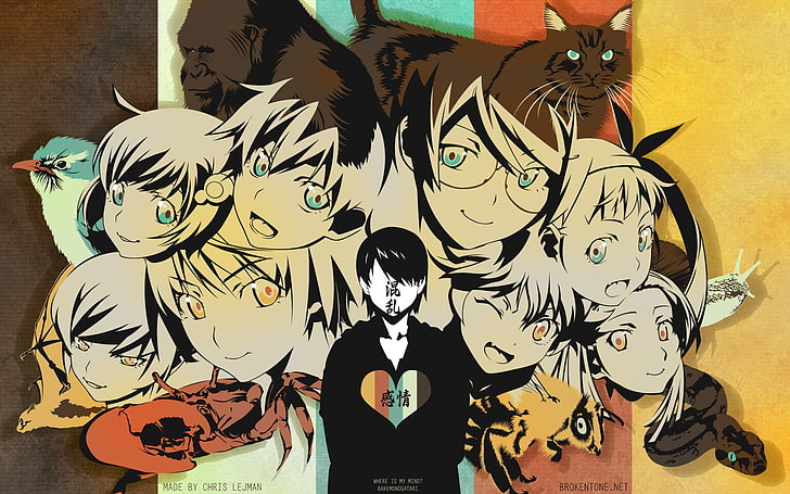 anime characters illustration, Monogatari Series, anime boys, HD wallpaper