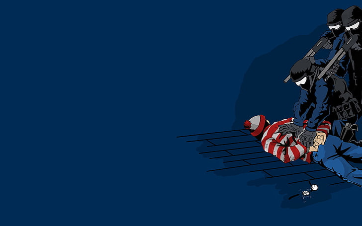threadless, simple, Where's Wally, humor, sky, nature, copy space, HD wallpaper