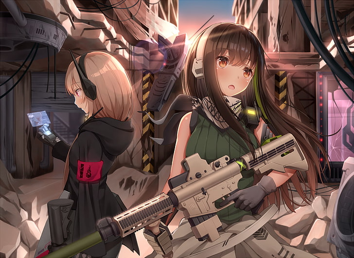 girls with guns, Girls_Frontline, Girls Frontline, anime, HD wallpaper