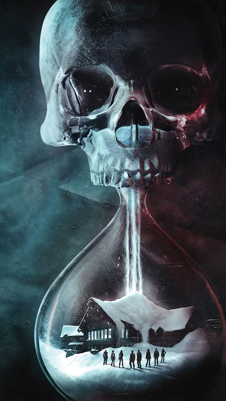 Until Dawn Cover Art, skull hourglass wallpaper, Games, bone, HD wallpaper