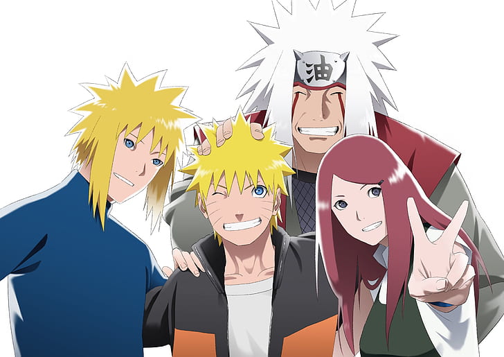 Naruto, Jiraiya (Naruto), Kushina Uzumaki, Minato Namikaze, HD wallpaper