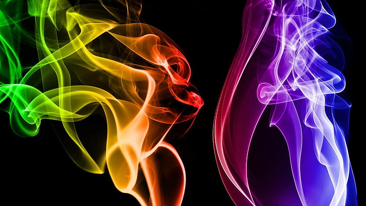 smoke, colorful, graphic design, special effects, graphics, HD wallpaper