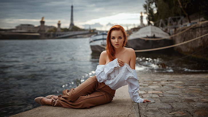 women's long-sleeved top, Georgy Chernyadyev, Ekaterina Sherzhukova, HD wallpaper
