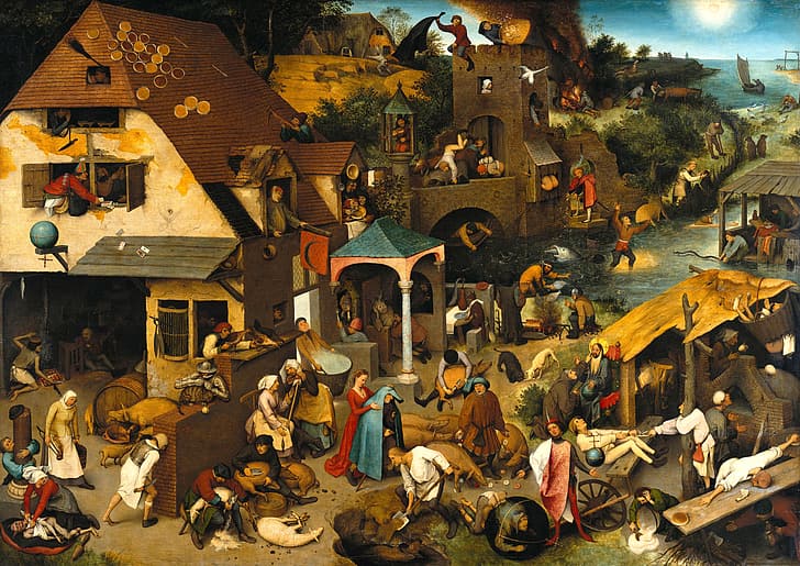 picture, Pieter Bruegel, The Flemish Proverbs