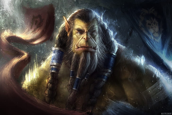 Warcraft, World Of Warcraft, Orc, Thrall (World Of Warcraft), HD wallpaper