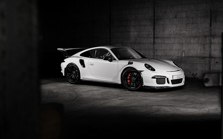 white Porsche 911 coupe, gt3, car, sports Car, land Vehicle, speed, HD wallpaper
