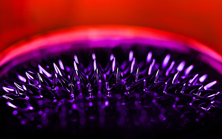 Ferrofluid, macro, close-up, purple, no people, extreme close-up, HD wallpaper
