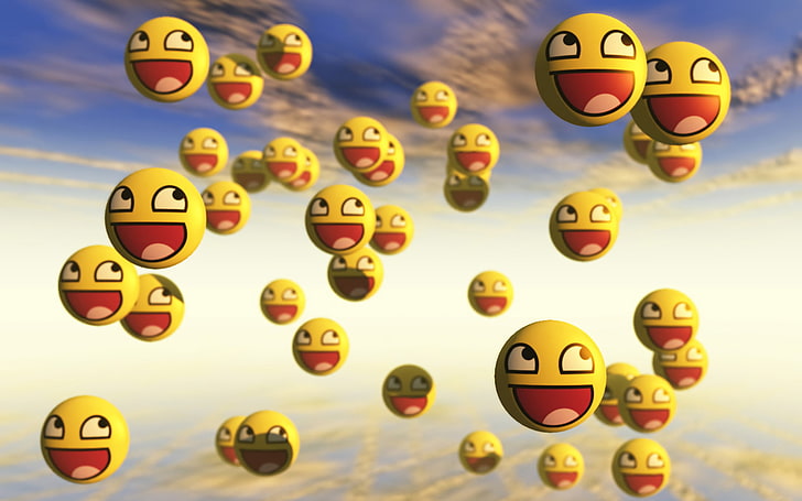 emoji illustration, Humor, Smiley, no people, representation, HD wallpaper