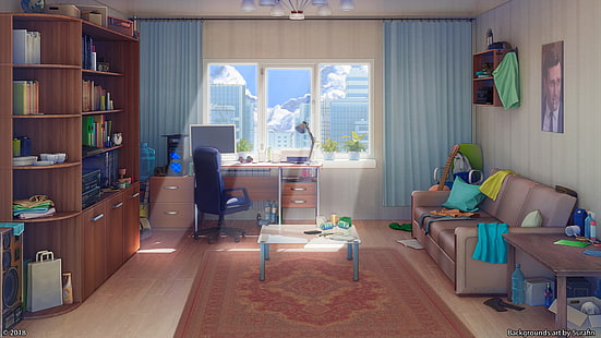 HD wallpaper: Anime, Original, Living Room | Wallpaper Flare