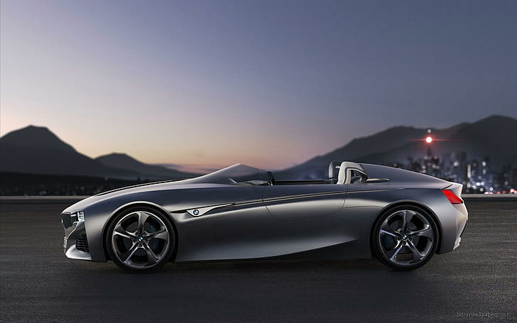 2011 BMW Vision Connected Drive Concept 3, silver convertible coupe concept, HD wallpaper