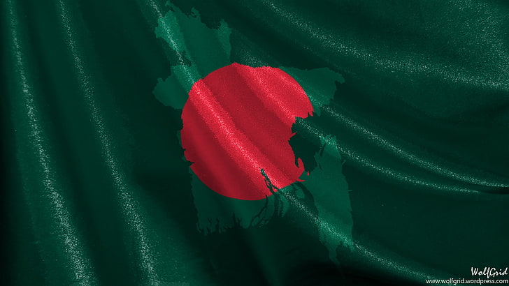 bangladesh, flag, satin, HD wallpaper