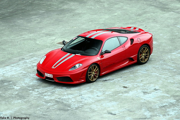 coupe, f430, ferrari, italia, red, rosso, rouge, scuderia, supercar, HD wallpaper