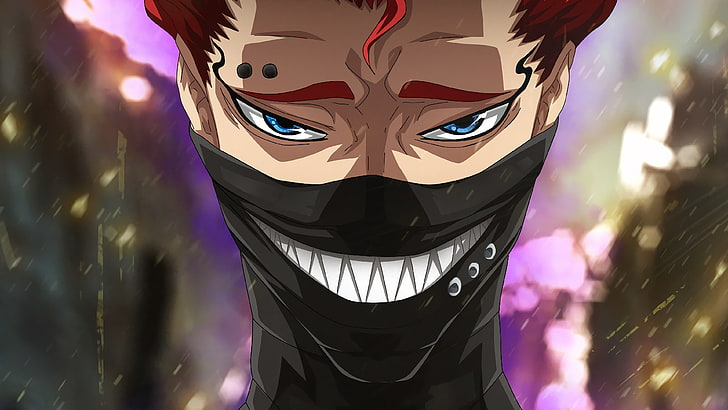 anime, black, clover, face, mask, disguise, close-up, mask - disguise, HD wallpaper