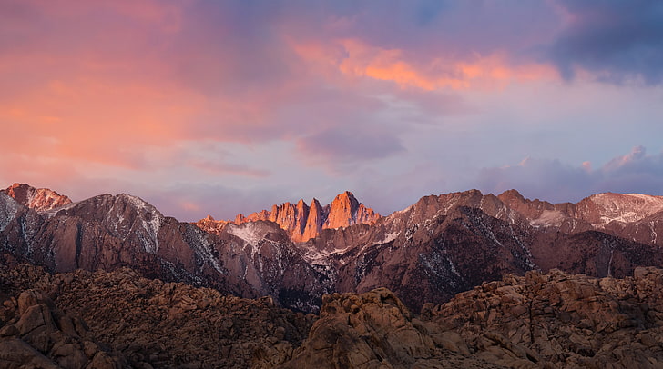 macOS Sierra New, brown and white mountains, Computers, apple HD wallpaper