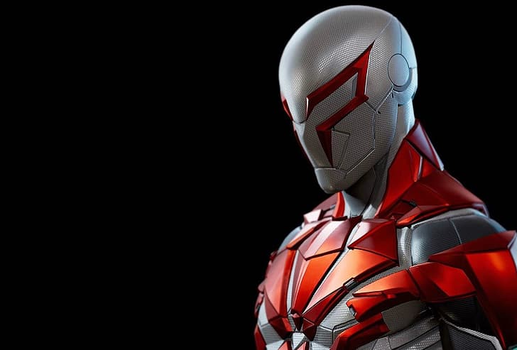 background, hero, costume, armor, spider-man 2099, HD wallpaper