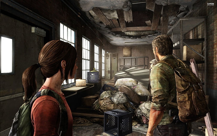 brown wooden framed brown padded armchair, The Last of Us, apocalyptic, HD wallpaper