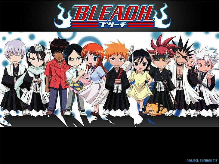 Bleach, Byakuya Kuchiki, Gin Ichimaru, Ichigo Kurosaki, Kenpachi Zaraki, HD wallpaper