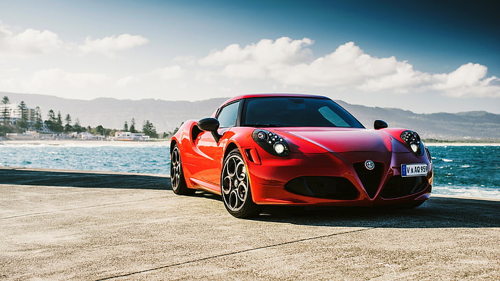HD wallpaper: red ALFA ROMEO 4C coupe, au-spec, red side view, car, sports  Car | Wallpaper Flare