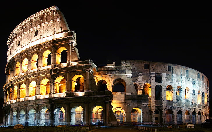 Italy Rome colosseum night, the coloseum photo, HD wallpaper